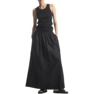 Повседневная длинная юбка женская черная Cos