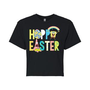 Укороченная футболка с пасхальным рисунком «Губка Боб Хоппи» для юниоров Licensed Character