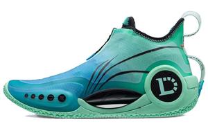 Баскетбольные кроссовки WOW 9 для мужчин, средний размер, ярко-синий/флуоресцентный изумрудно-зеленый Lining