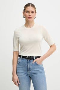 Шерстяная футболка farbella BOSS, бежевый