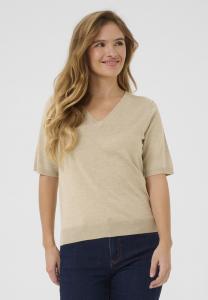 Футболка Kaffe KALIZZA V-NECK, Feather Gray Melange/Grey