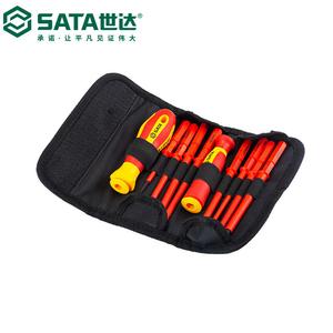 SATA Tools, набор из 10 сменных головок, изолированных VDE, устойчивых к давлению отверток 09304