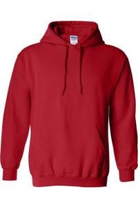 Толстовка с капюшоном унисекс для взрослых Gildan Heavy Blend, красный