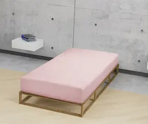 Простыня Biberna на подгонке "Бобер в размере. 90х200, 140х200 или 180х200 см", из хлопка, для матрасов высотой до 22 см, зимние, простыни 140-160х200 см, 1 шт., цвет altrosa