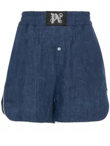 Шорты с монограммой PALM ANGELS, синий