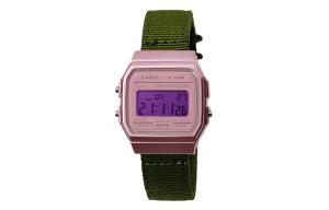 CASIO Часы Retrofit Series Quartz Movement Nylon Strap Watch Women's Watch Pink Watch Dial