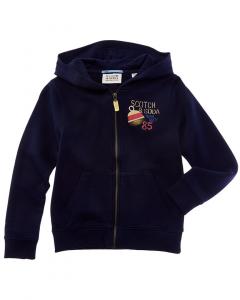 Худи Scotch & Soda, стандартного кроя, на молнии, синий
