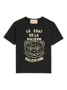 Футболка с принтом Chat De La Maison Valentino Garavani, черный