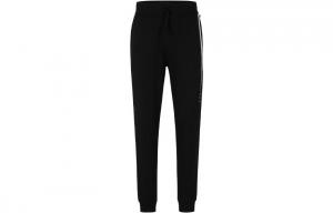 Hugo Boss Мужские повседневные брюки, черные, средней высоты, с подворотами