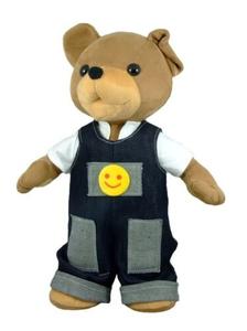 Медведь Тедди, талисман Медведя Тедди в джинсовом комбинезоне Kolor-Plusz