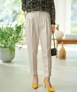 Легкие брюки из двойной ткани, зауженные книзу Suite L, цвет Sand Greige [003]