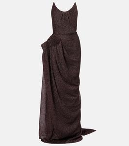 Платье Lexicon из ламе с драпировкой и сборками Maticevski, Blood Web