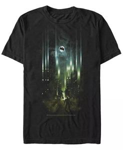 Футболка с коротким рукавом DC Men's Batman City Bat Logo Spotlight Fifth Sun