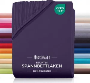 Простыня на резинке из микрофибры 200х200 фиолетовая Carpe Sonno