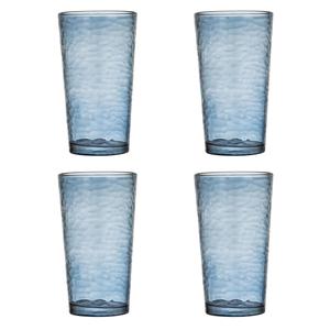 Набор стаканов Byron Glass Set, 4 предмета, высокие стаканы для напитков, пластиковые Ladelle, синий