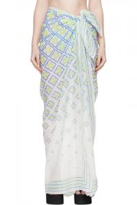 Парео-Накидка с монограммой, градиентная Casablanca, белый