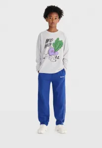 Футболка с длинным рукавом унисекс с изображением быстрорастущей редьки. Bobo Choses, Heather Grey