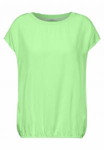 Футболка базовая Mit Raffung Cecil, зеленая