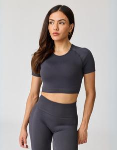 Бесшовная укороченная футболка AirLite AVA Active, цвет steel grey