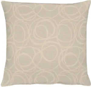 Декоративная подушка APELT "4195 Pique Uni", чехол с наполнителем, 1 шт 39х39 см, бежевый