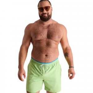 Мужские классические плавки Squeeze The Day 5,5 дюймов с подкладкой. Chubbies, Neon Green