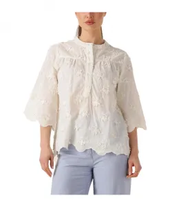 Летняя блузка кремового цвета Louisell Lollys Laundry, белый
