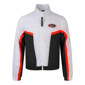 Куртка throwback woven sports basketball jacket black white Nike, черный