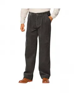 Мужские брюки Big & Tall с расширяющейся талией и стрелками из вельвета Kingsize, зеленый