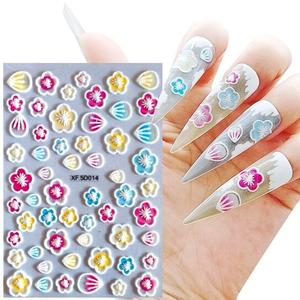 5D наклейки для украшения ногтей Схемы ЦВЕТЫ СВАДЬБА, Frezarkowo