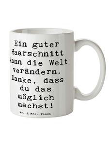 Кружка с надписью Парикмахерское чудо белого цвета Mr. & Mrs. Panda
