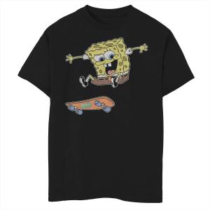 Футболка в клетку со скейтбордом для мальчиков 8–20 лет с рисунком «Губка Боб Квадратные Штаны» Nickelodeon