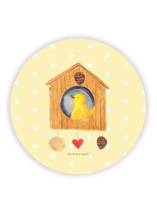 Mr. & Mrs. Panda Магнитный скворечник, без надписей, пастельно-желтого цвета