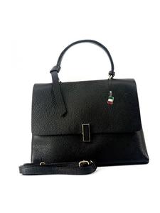 Кожаная сумка через плечо Florence, черная, примерно 31 см Florence