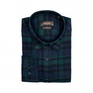 РУБАШКА KINGSTON SLIMM FIT ИЗ ХЛОПКА Vella Pais, зеленый