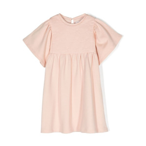 Chloé Kids платье с вышивкой, розовый