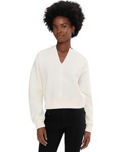 Женский топ Sanctuary Split Neck Ribbed, Chalk