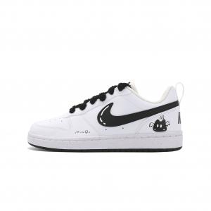 Nike Court Borough Slip Resistant, Abrasion Resistant, Lightweight Cushioning Low top детские кроссовки для скейтбординга Black