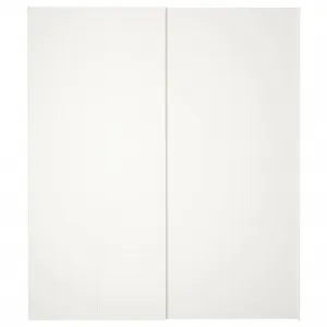 Пара раздвижных дверей IKEA HASVIK, 200x236 см, белые