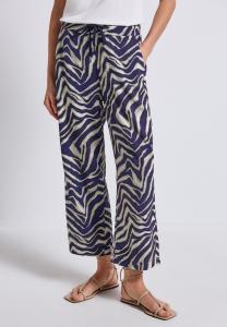 Брюки GEMUSTERTE WIDE LEG Street One, темно-синий