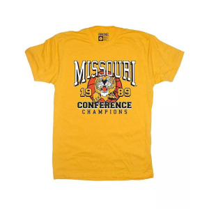 Мужская золотая футболка Missouri Tigers 1989 Big 8 Basketball Conference Champions Fanatics, золотой