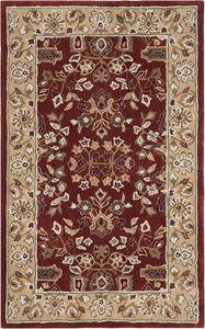 Ковер SAFAVIEH, 122 x 183 см, Total Performance Collection, Rust & Green, ручной работы в восточном стиле, не линяет и прост в уходе, идеален для помещений с высокой проходимостью: прихожая, гостиная, спальня (TLP721B)