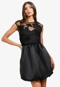 Платье для коктейльной вечеринки/вечернее платье прямого кроя, украшенное пайетками и имеющее пышную юбку. Lipsy, Black