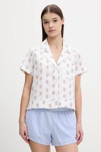 Хлопковая пижамная рубашка Hollister Co., белый