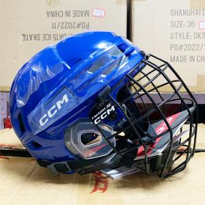 He Jiagong Хоккейный шлем с визором, синий, размер S