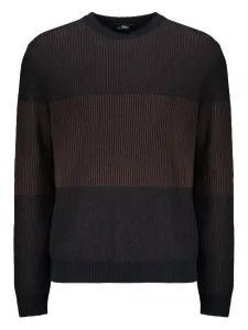 Рельефный свитер в технике колор-блок Herno, коричневый