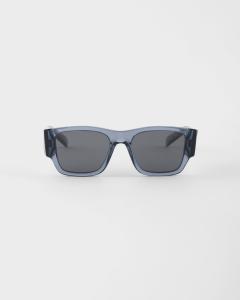 Солнцезащитные очки с треугольным логотипом Prada, сланцево-серые линзы