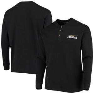 Мужская черная футболка с длинным рукавом Dunbrooke Jacksonville Jaguars с логотипом Maverick Thermal Henley