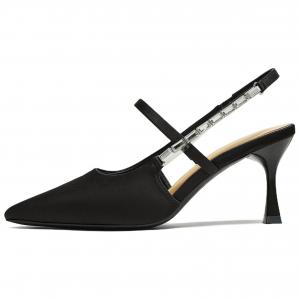 TATA Женские сандалии на высоком каблуке с одной лямкой черные, цвет Black