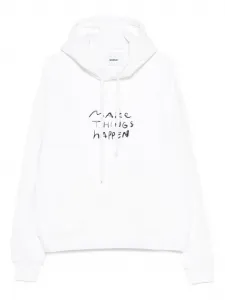 Вышитая хлопковая толстовка с капюшоном Bonsai, белый