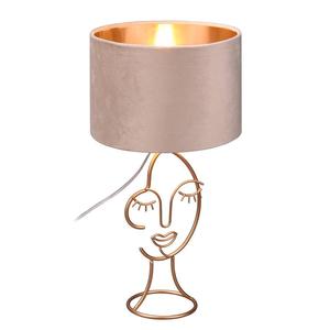 Настольная лампа Reality Leuchten Mary, бархат / сталь - 1-светлый - бежевый